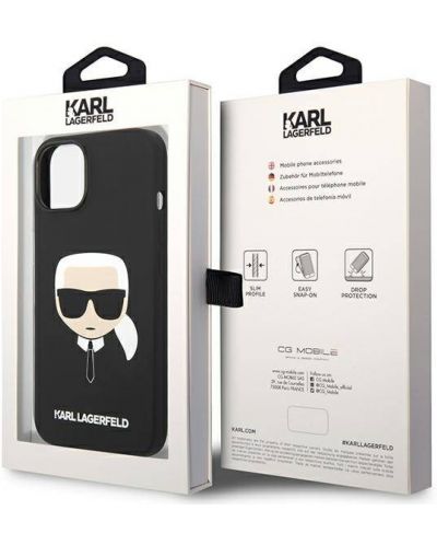 Калъф Karl Lagerfeld - Karl Head, iPhone 13/14, черен - 6